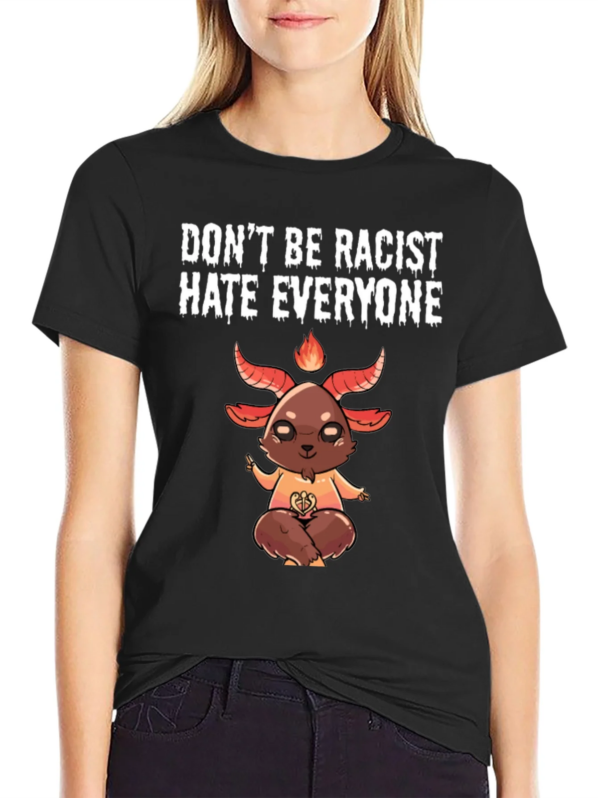 Dont Be Racist Hate Everyone Graphic Tee product image 2