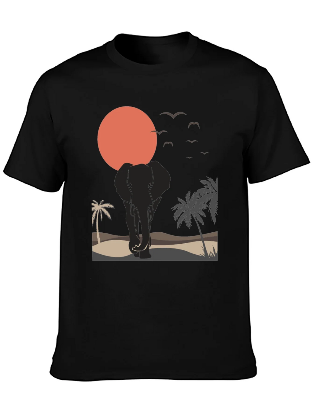Elephant Sunset Graphic Tee - Wildlife T-Shirt product image 3