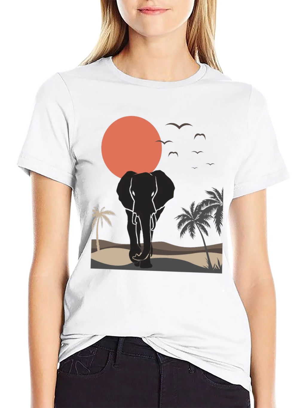 Elephant Sunset Graphic Tee - Wildlife T-Shirt product image 8