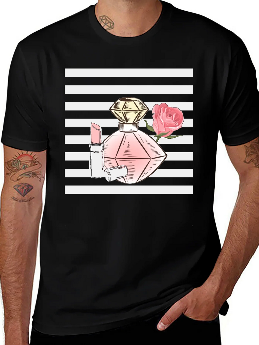 Stylish Black T-Shirt with Fashion Print product image 1