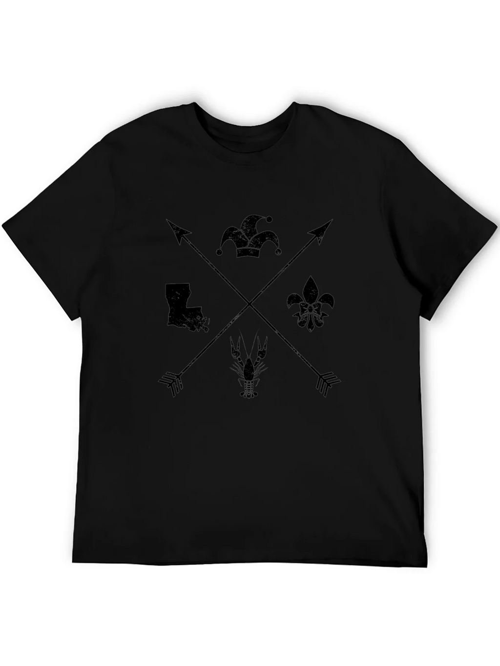 Louisiana Pride Graphic Tee - Mens Black T-Shirt