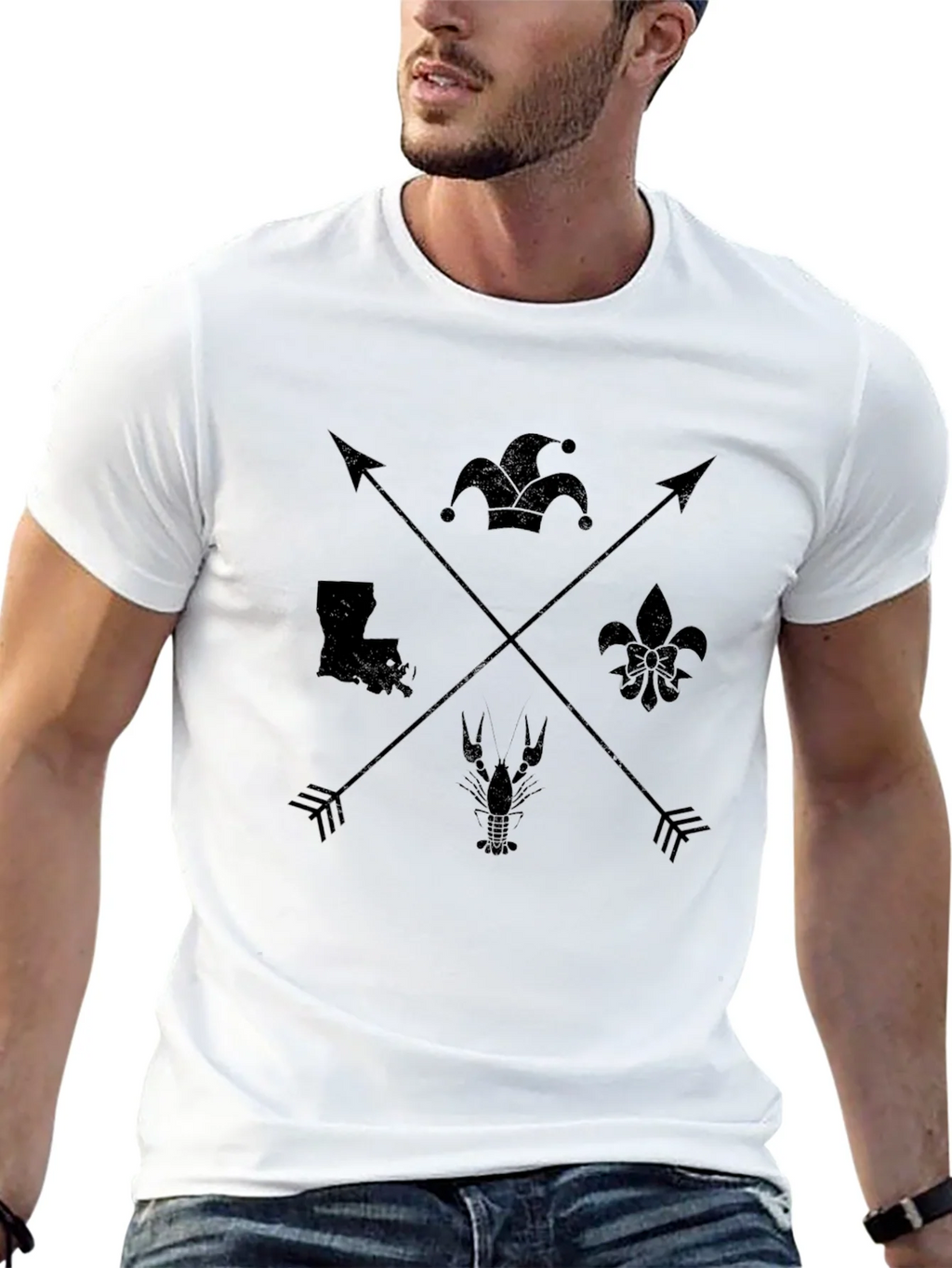 Louisiana Pride Graphic Tee - Mens Black T-Shirt