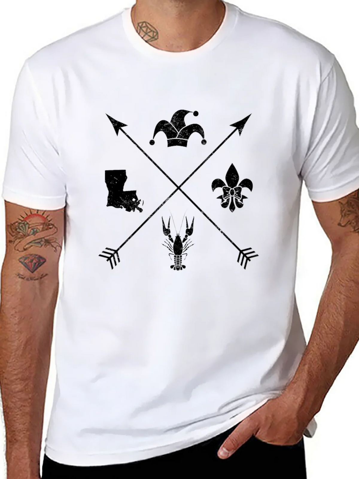 Louisiana Pride Graphic Tee - Mens Black T-Shirt