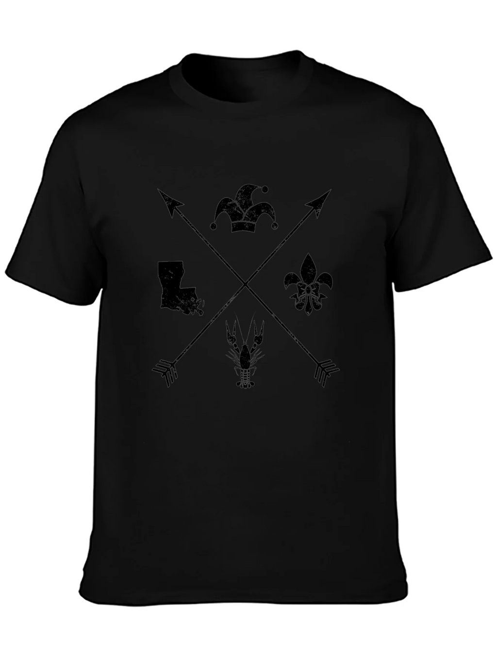 Louisiana Pride Graphic Tee - Mens Black T-Shirt