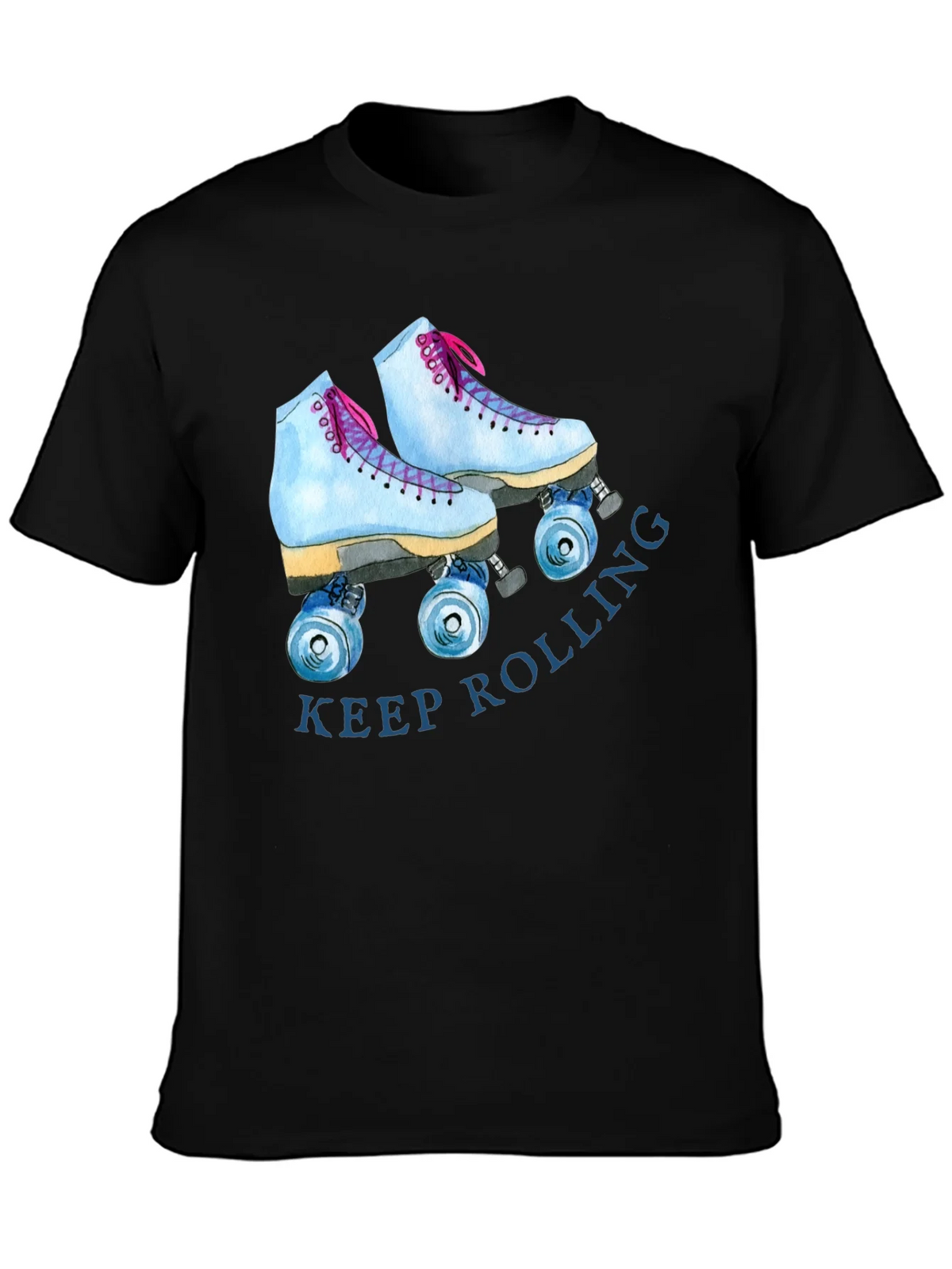 Keep Rolling Roller Skate Graphic Tee - Retro Style T-Shirt product image 3