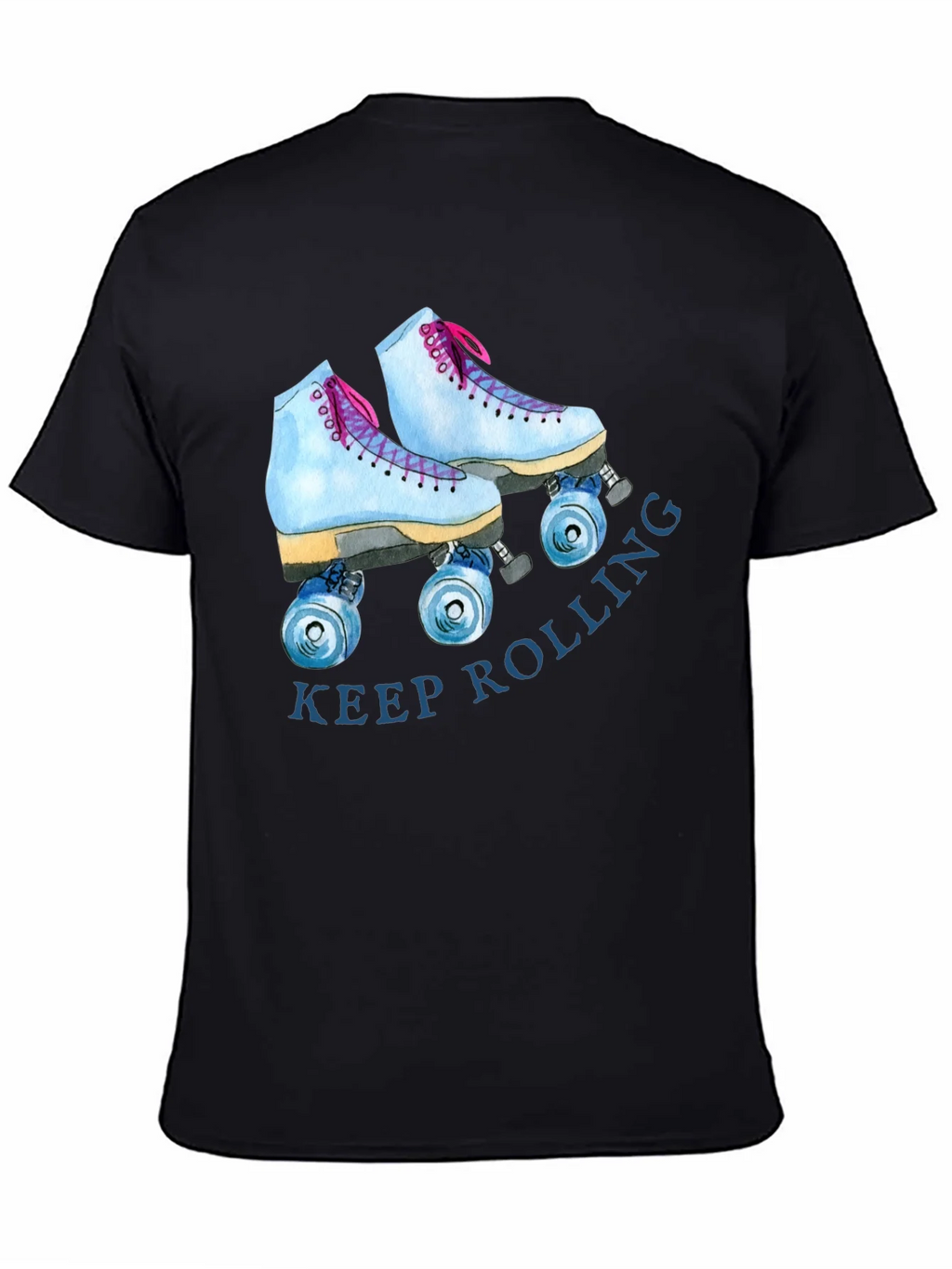 Keep Rolling Roller Skate Graphic Tee - Retro Style T-Shirt product image 4