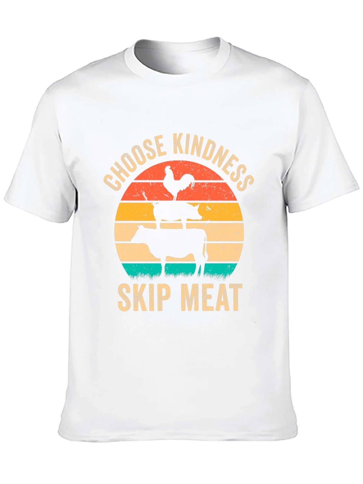 Choose Kindness Skip Meat T-Shirt Vegan Animal Lover Tee product image 9