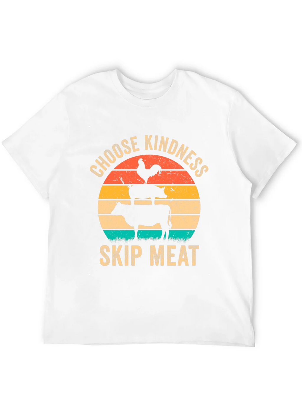 Choose Kindness Skip Meat T-Shirt Vegan Animal Lover Tee product image 11