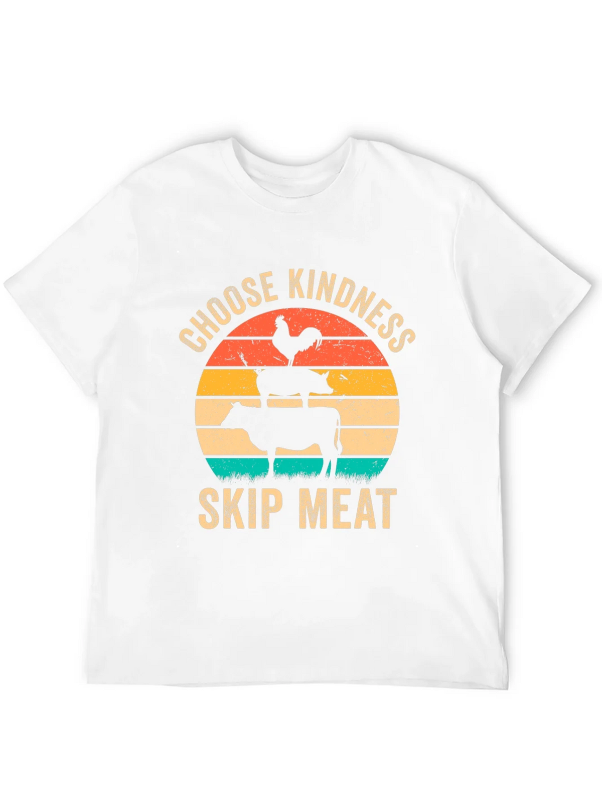 Choose Kindness Skip Meat T-Shirt Vegan Animal Lover Tee product image 11
