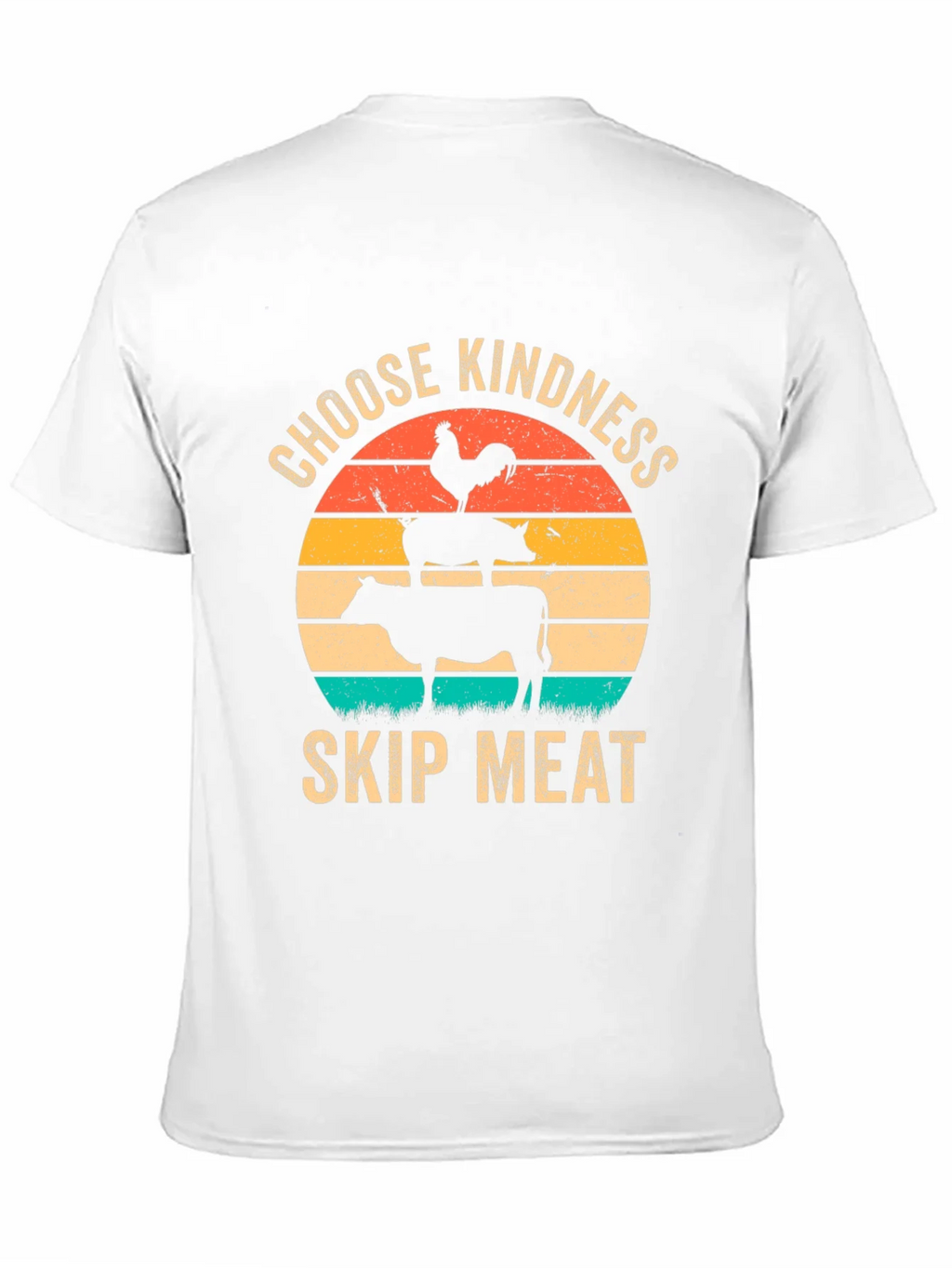 Choose Kindness Skip Meat T-Shirt Vegan Animal Lover Tee product image 10