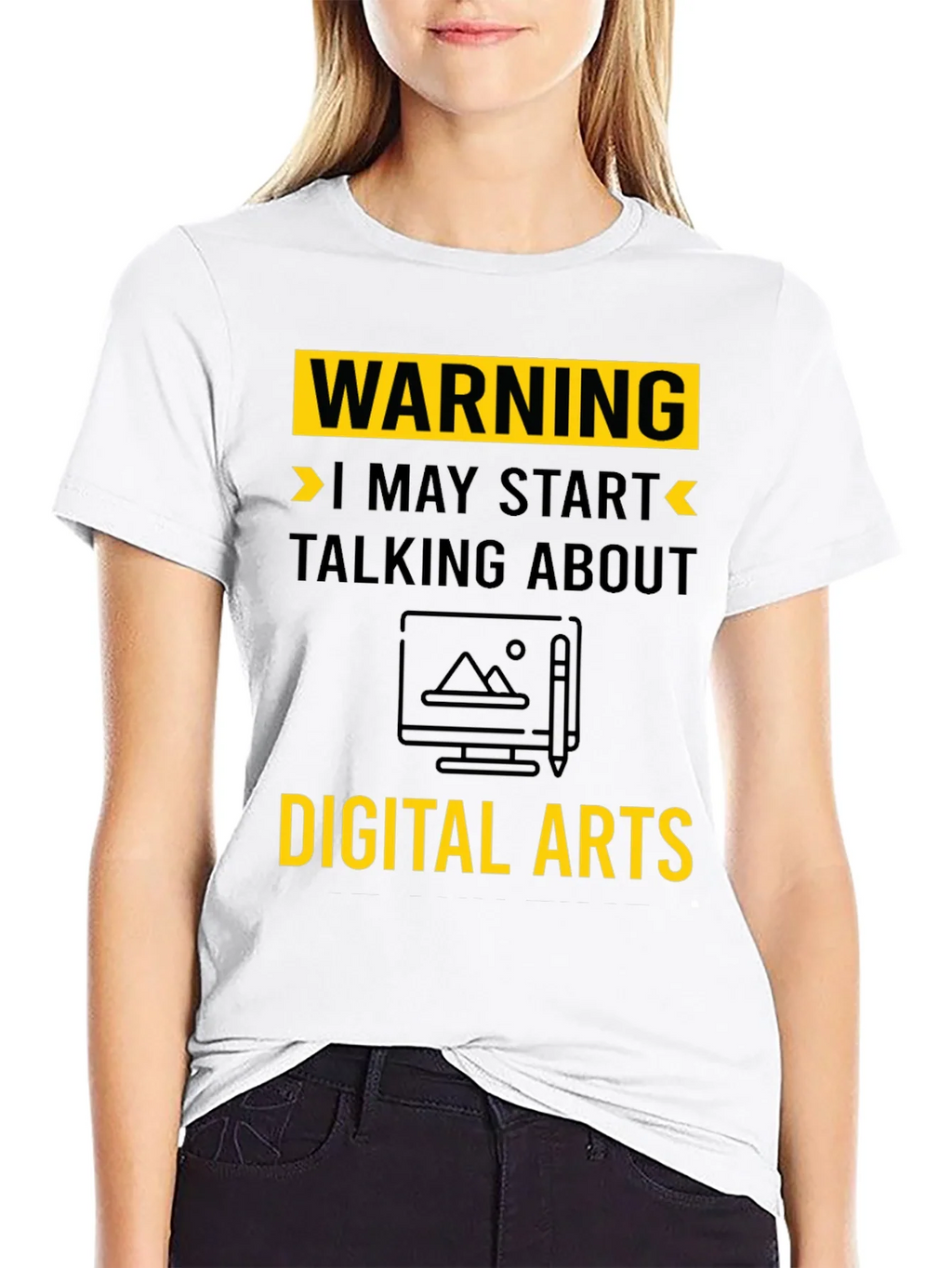 Warning May Start Talking About Digital Arts T-Shirt product image 8