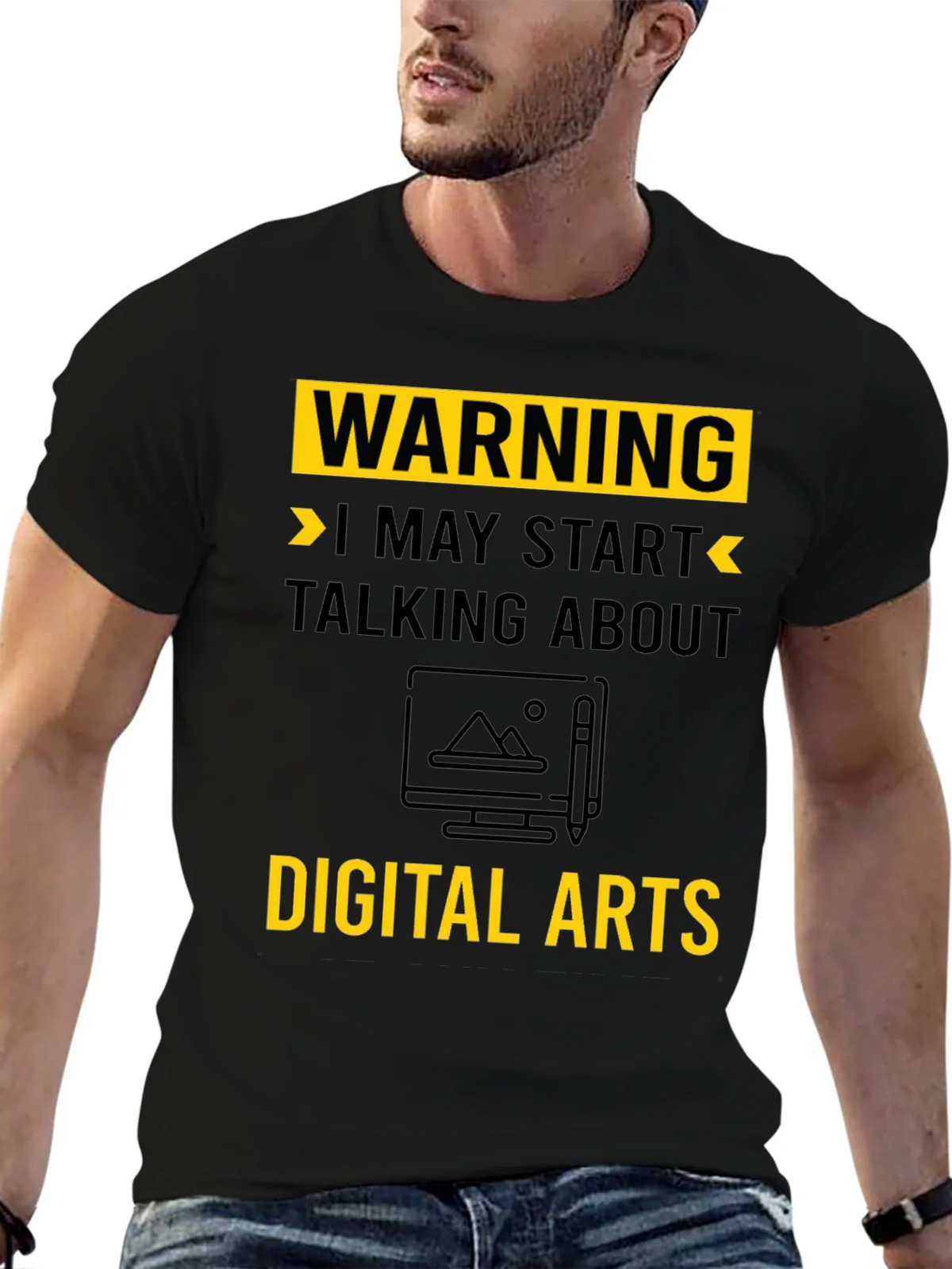 Warning May Start Talking About Digital Arts T-Shirt product image 6