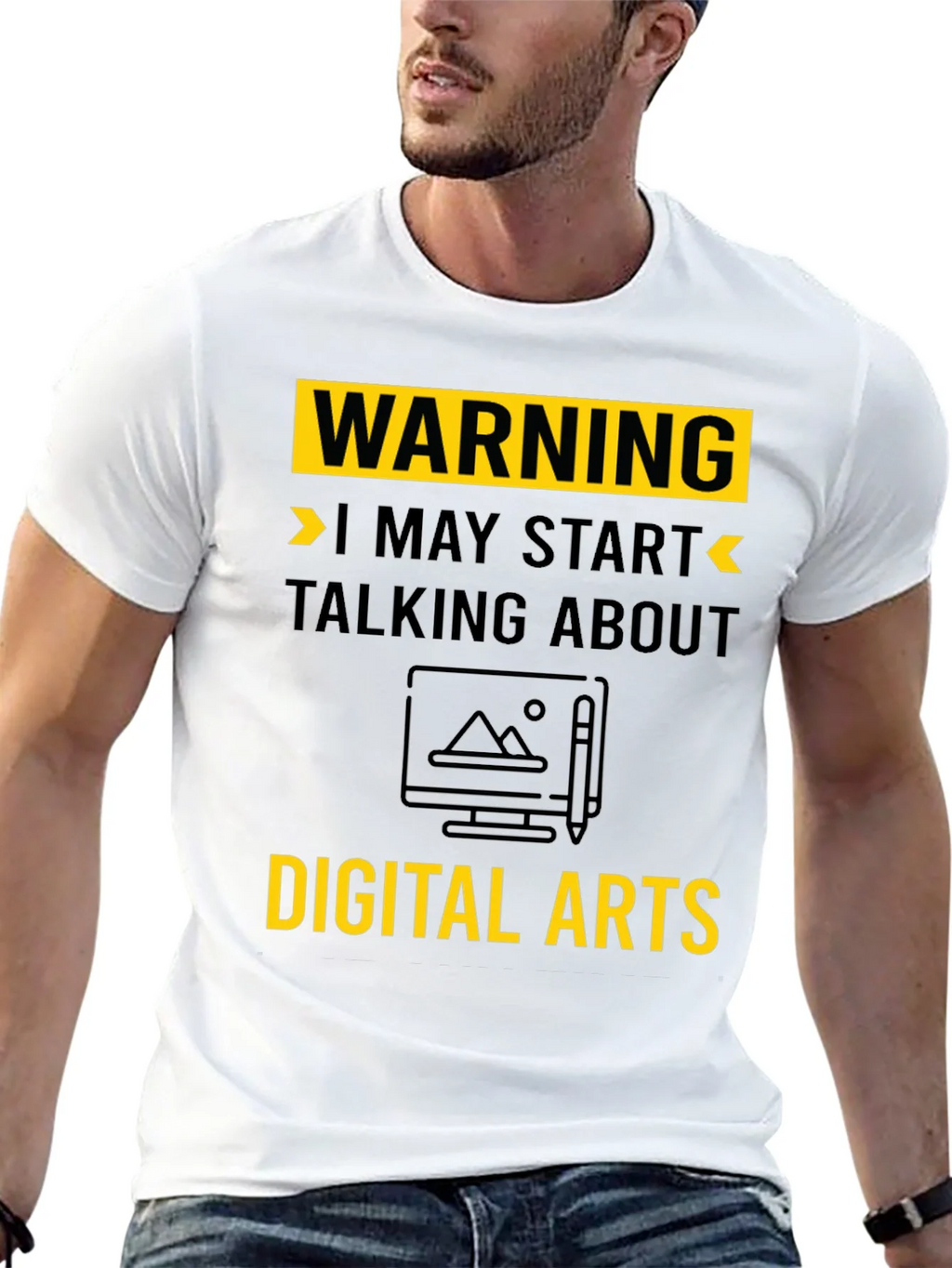 Warning May Start Talking About Digital Arts T-Shirt product image 11