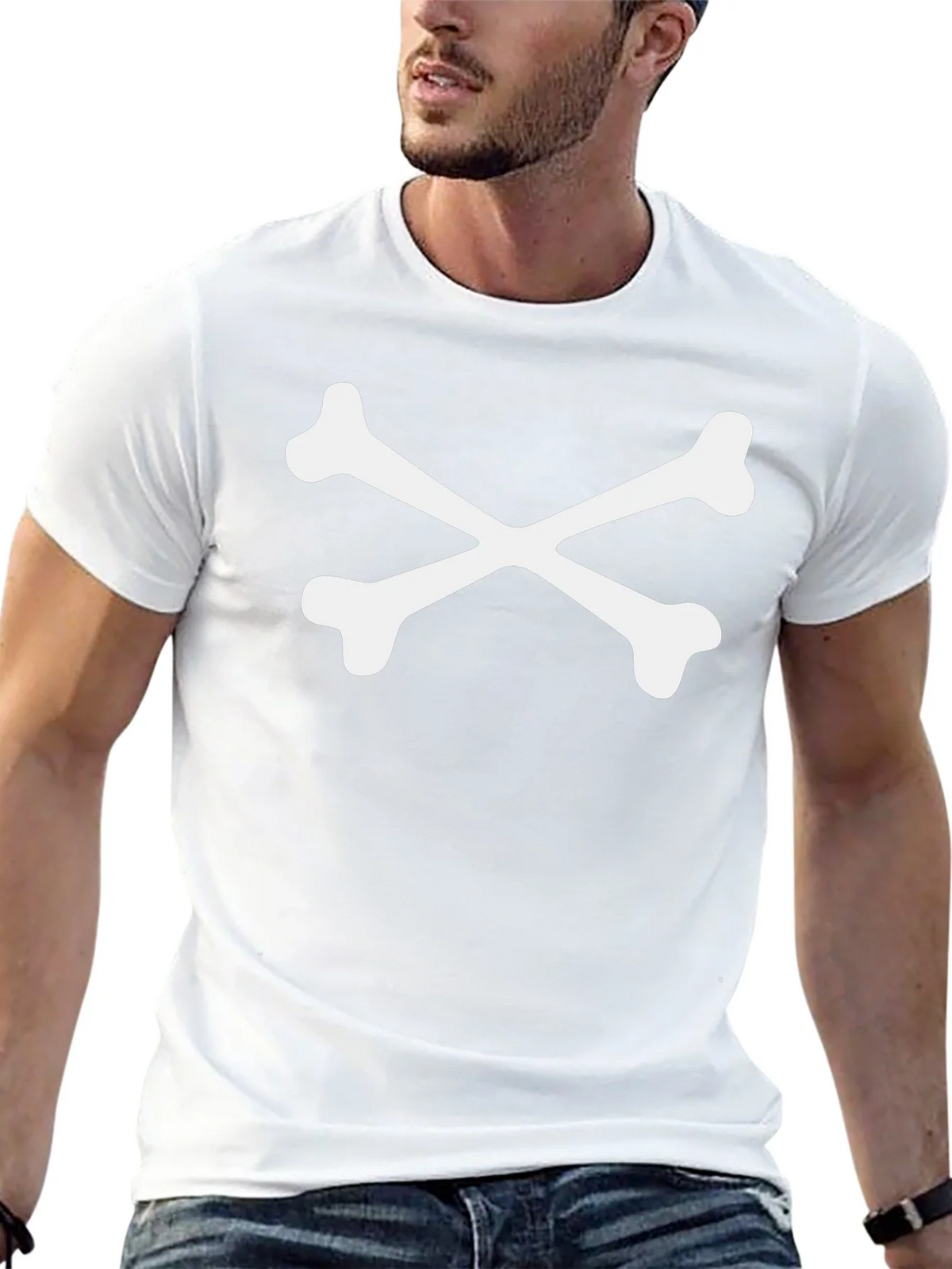 Crossbones Graphic Tee - Bold Black Cotton T-Shirt product image 12