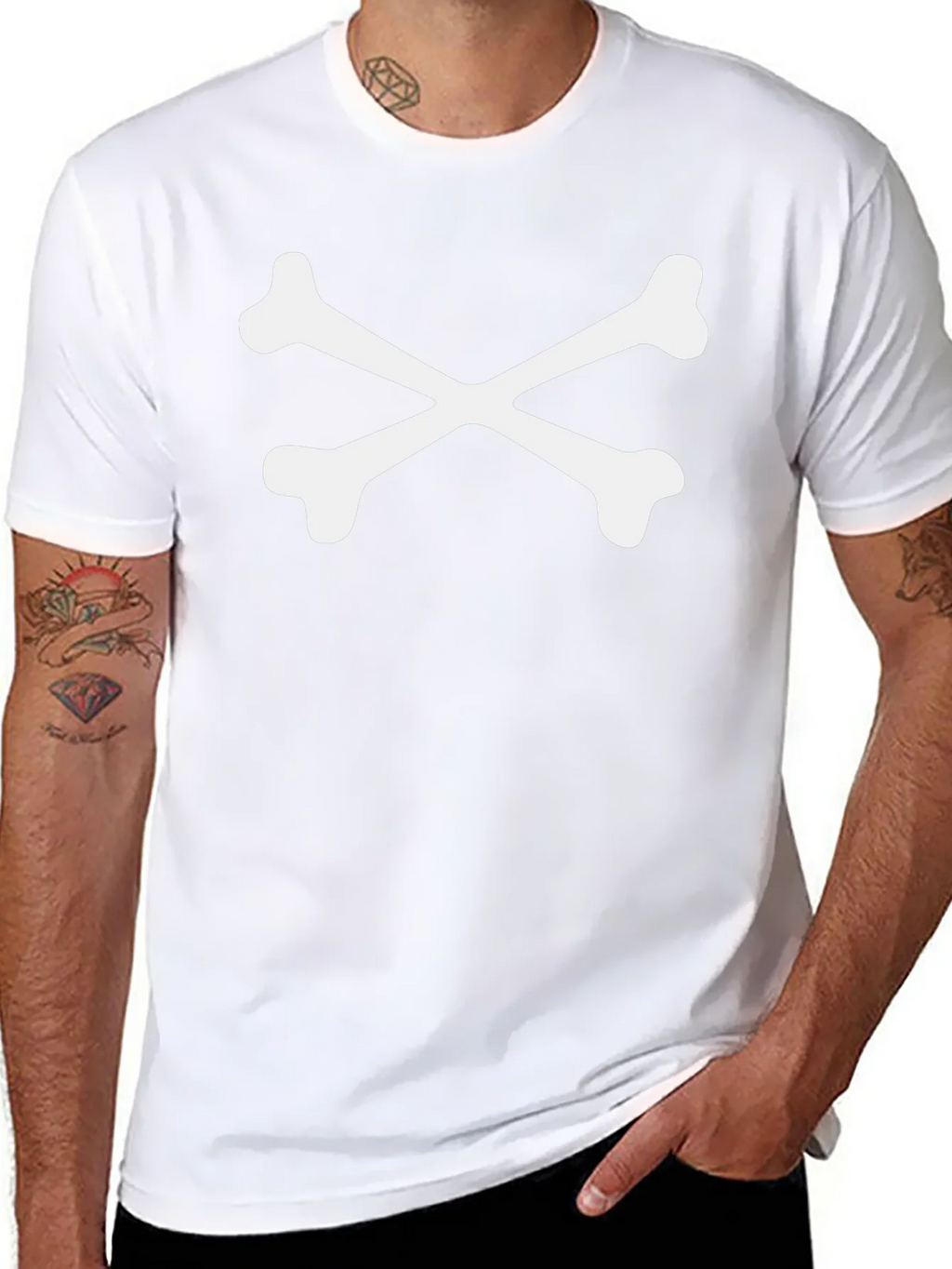 Crossbones Graphic Tee - Bold Black Cotton T-Shirt product image 7