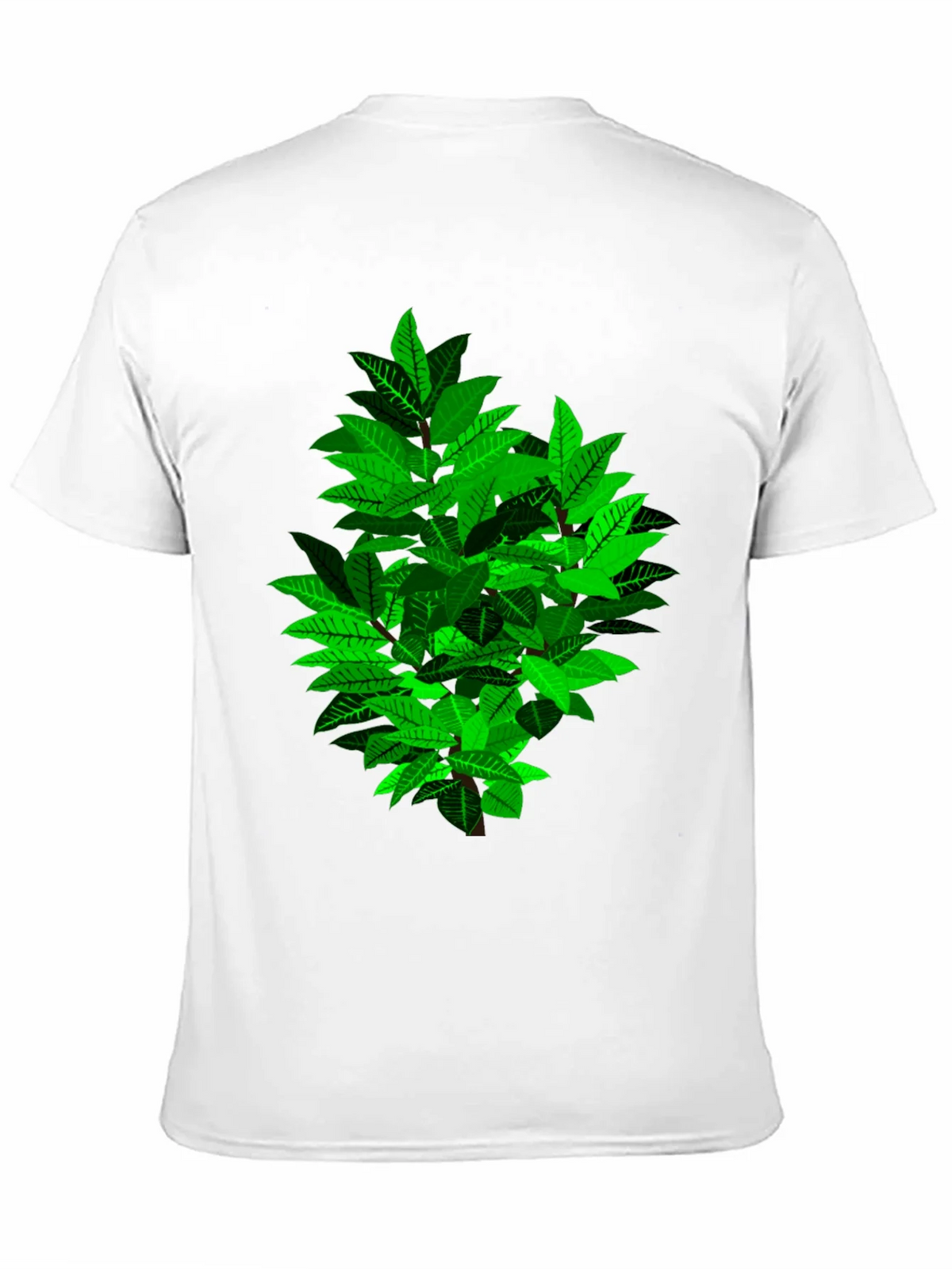Green Leaf Bush Graphic Black T-Shirt product image 10