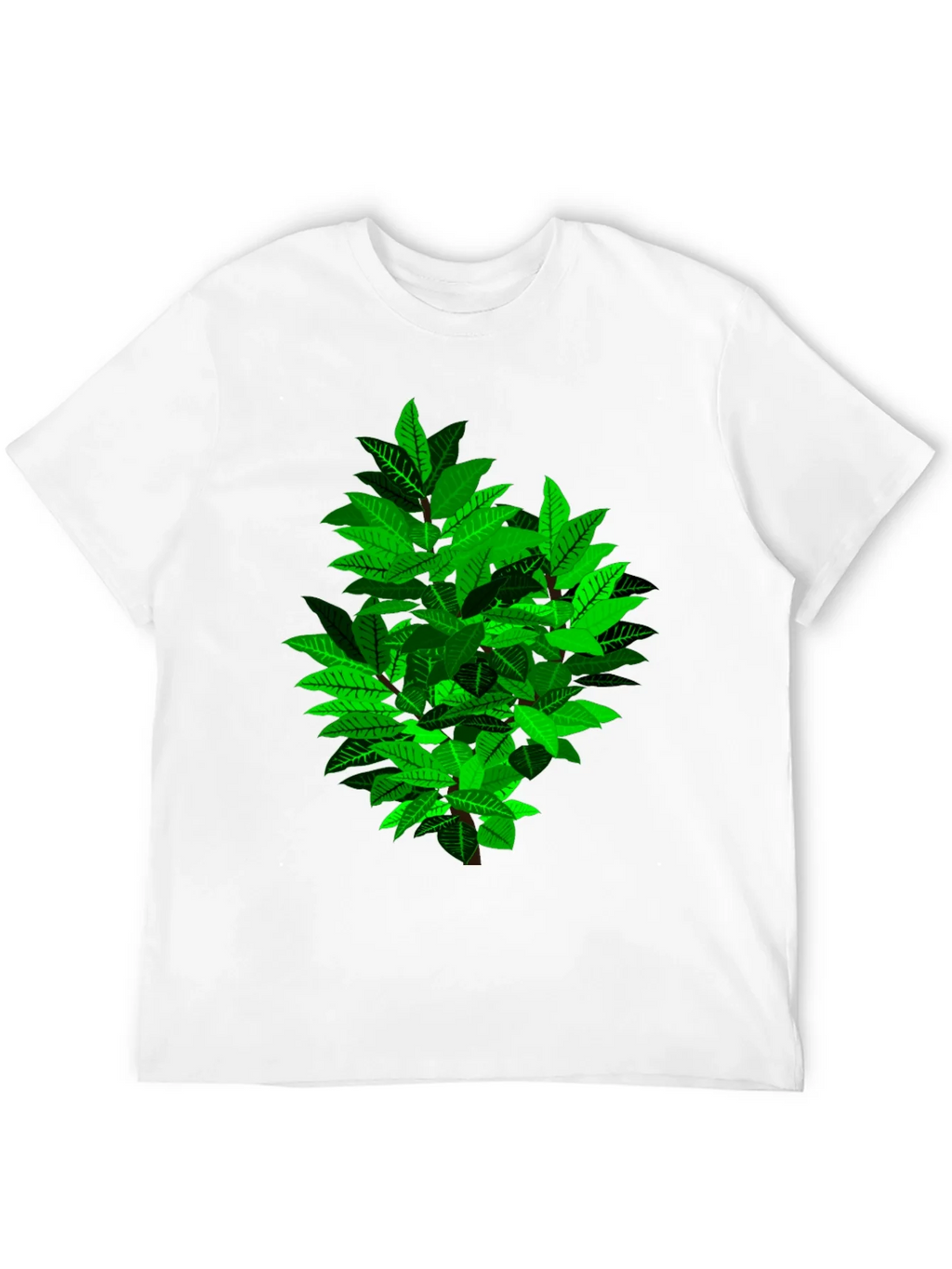 Green Leaf Bush Graphic Black T-Shirt product image 11