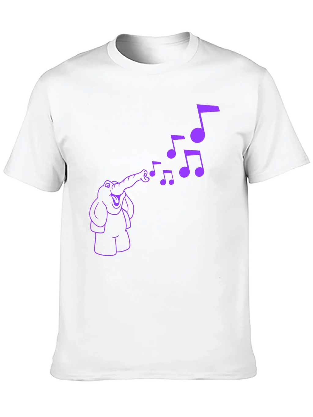 Musical Elephant Graphic Tee - Black Cotton T-Shirt product image 7