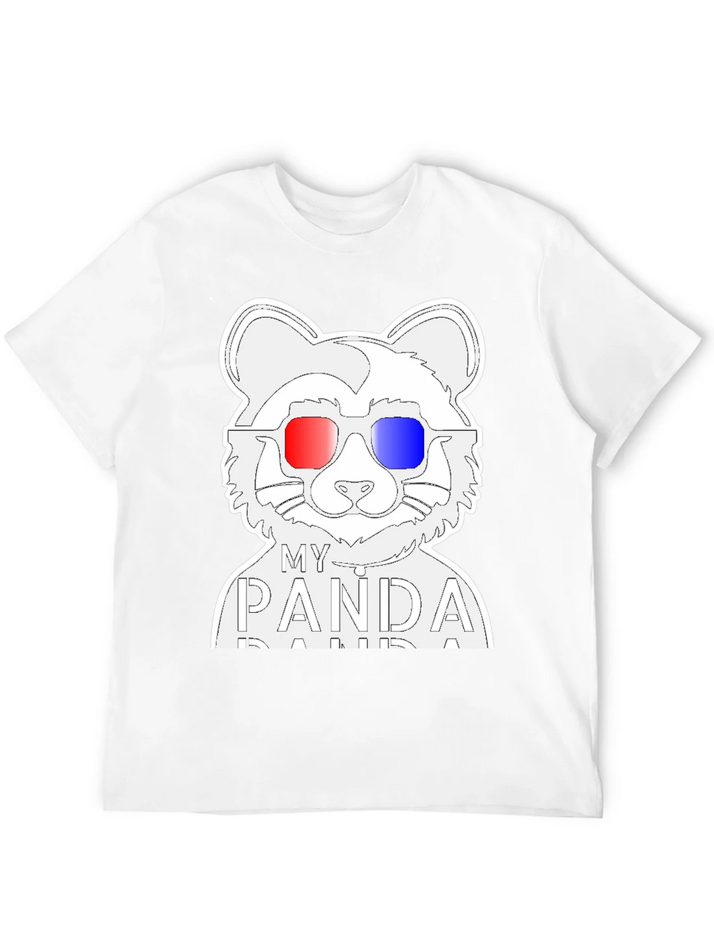 My Panda T-Shirt - Black Crew Neck Tee with Cool Design product image 11