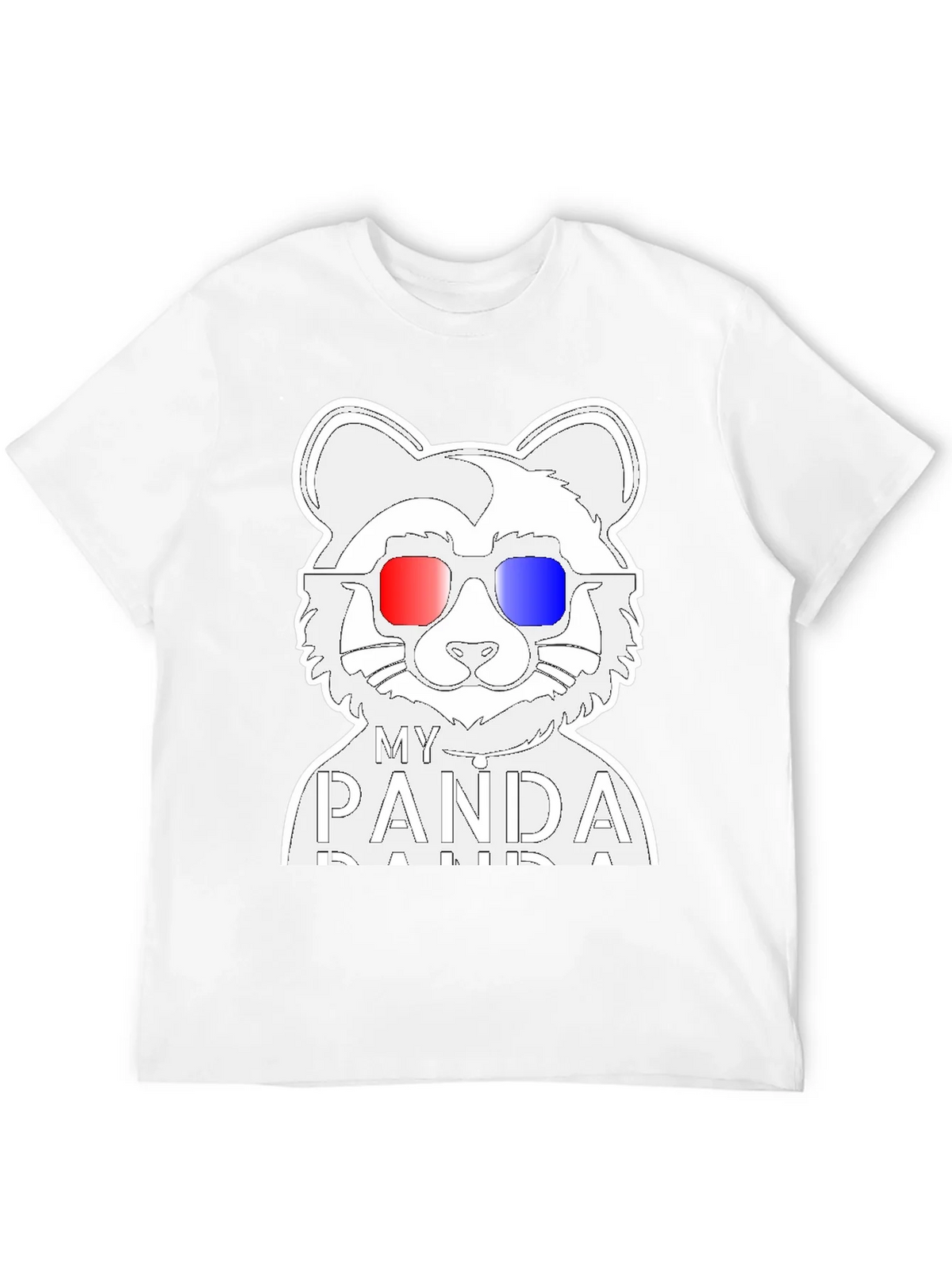 My Panda T-Shirt - Black Crew Neck Tee with Cool Design product image 11