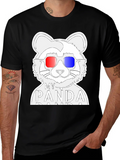 My Panda T-Shirt - Black Crew Neck Tee with Cool Design product image 1