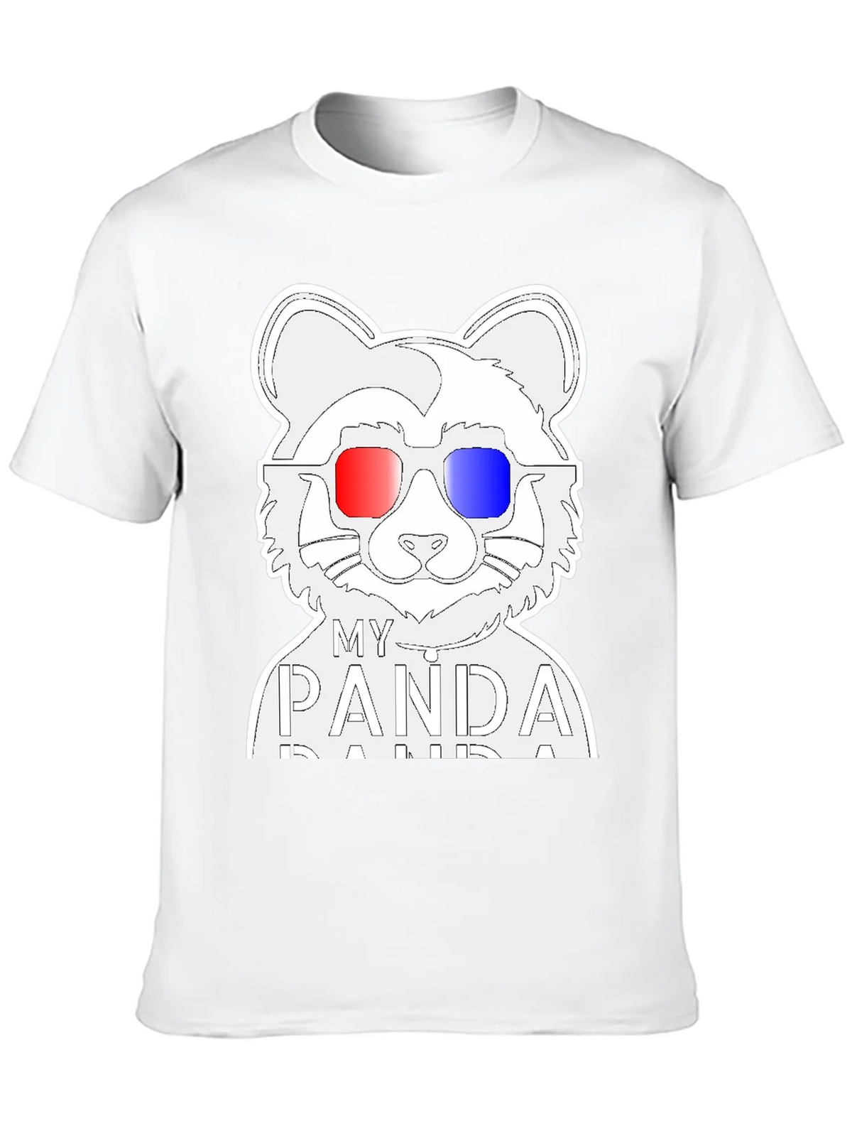 My Panda T-Shirt - Black Crew Neck Tee with Cool Design product image 9
