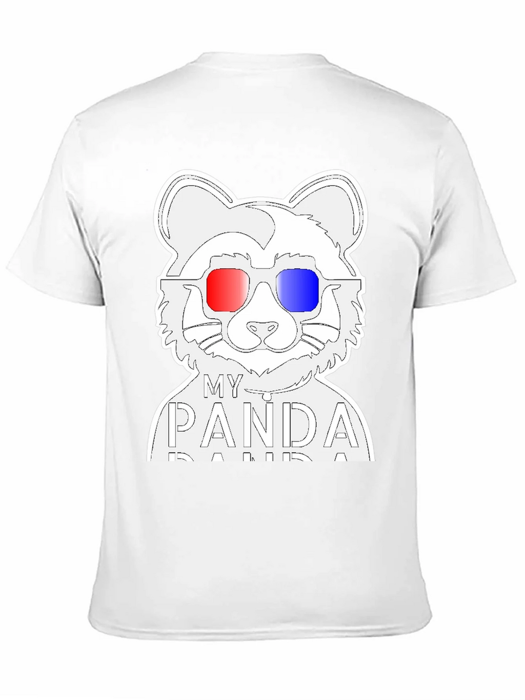 My Panda T-Shirt - Black Crew Neck Tee with Cool Design product image 10