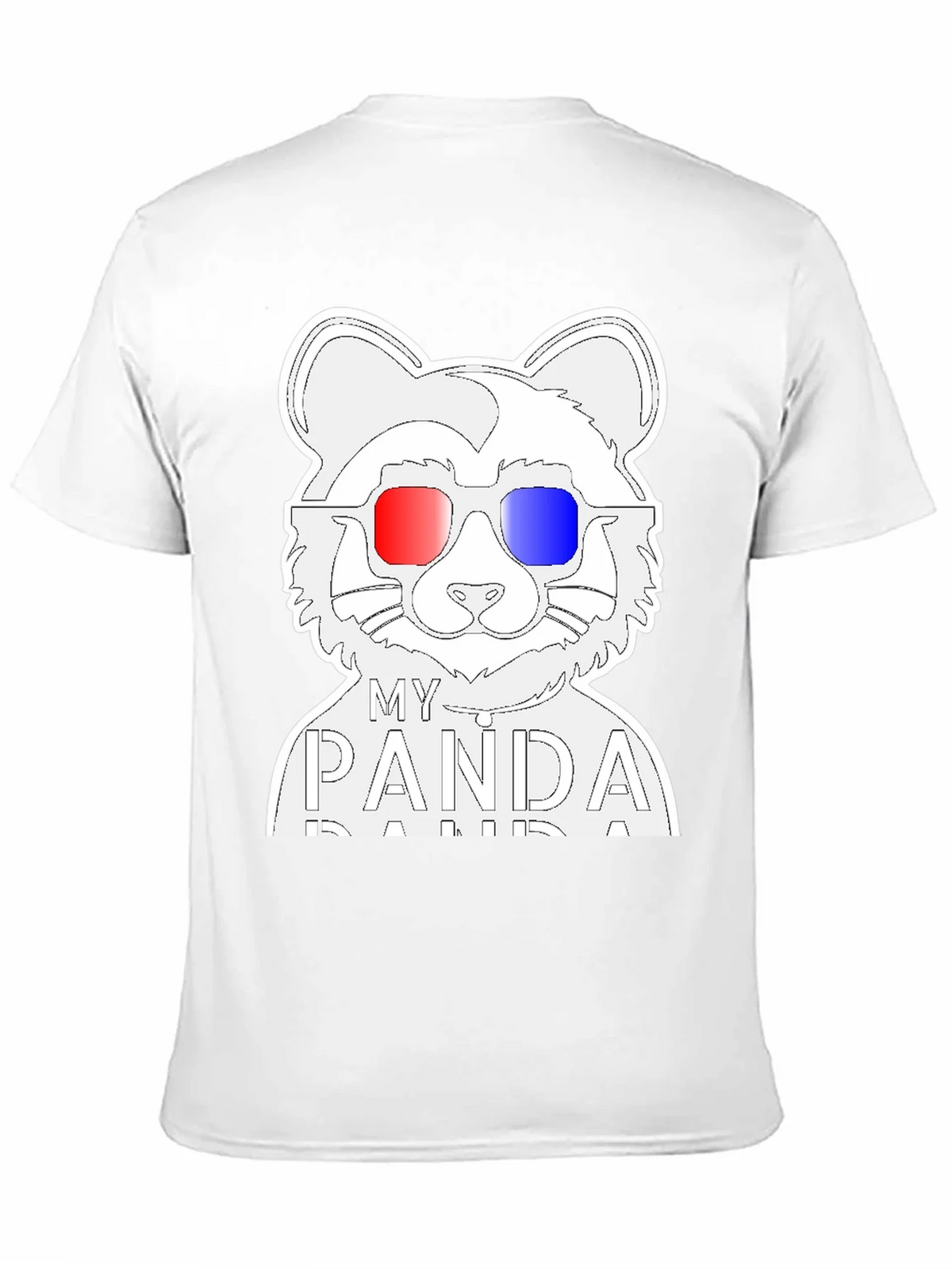 My Panda T-Shirt - Black Crew Neck Tee with Cool Design product image 10