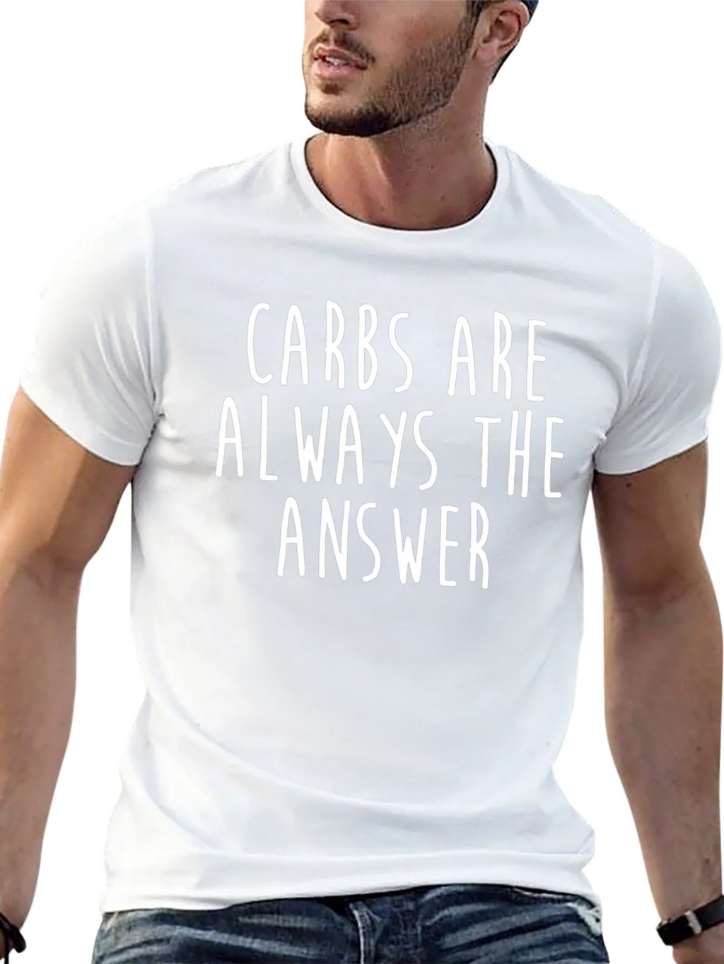 Carbs Are Always The Answer Graphic Tee product image 10