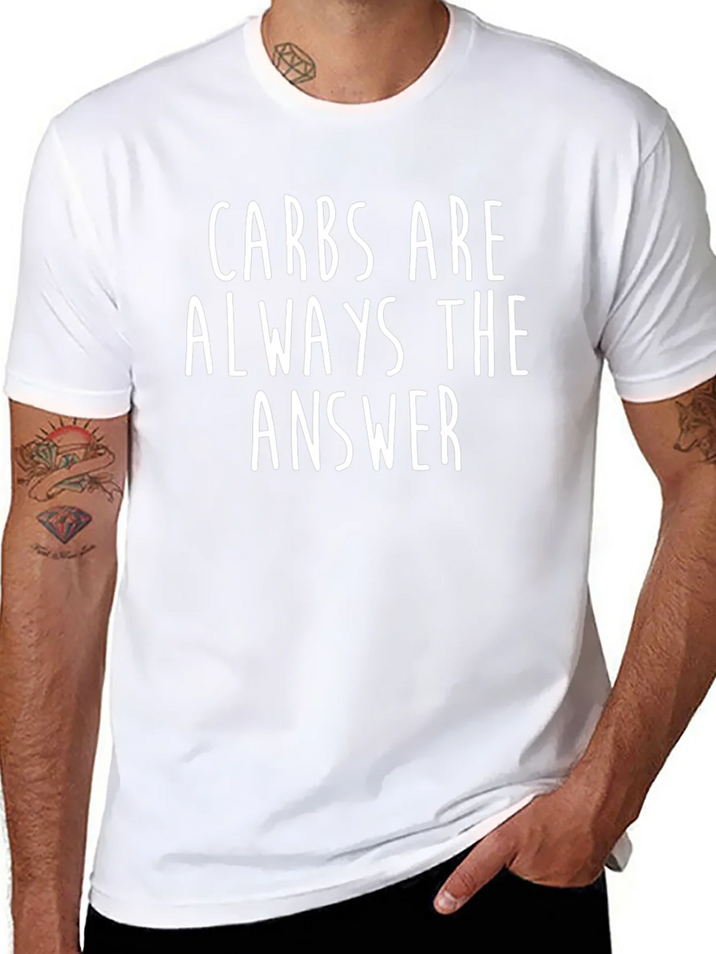 Carbs Are Always The Answer Graphic Tee product image 6