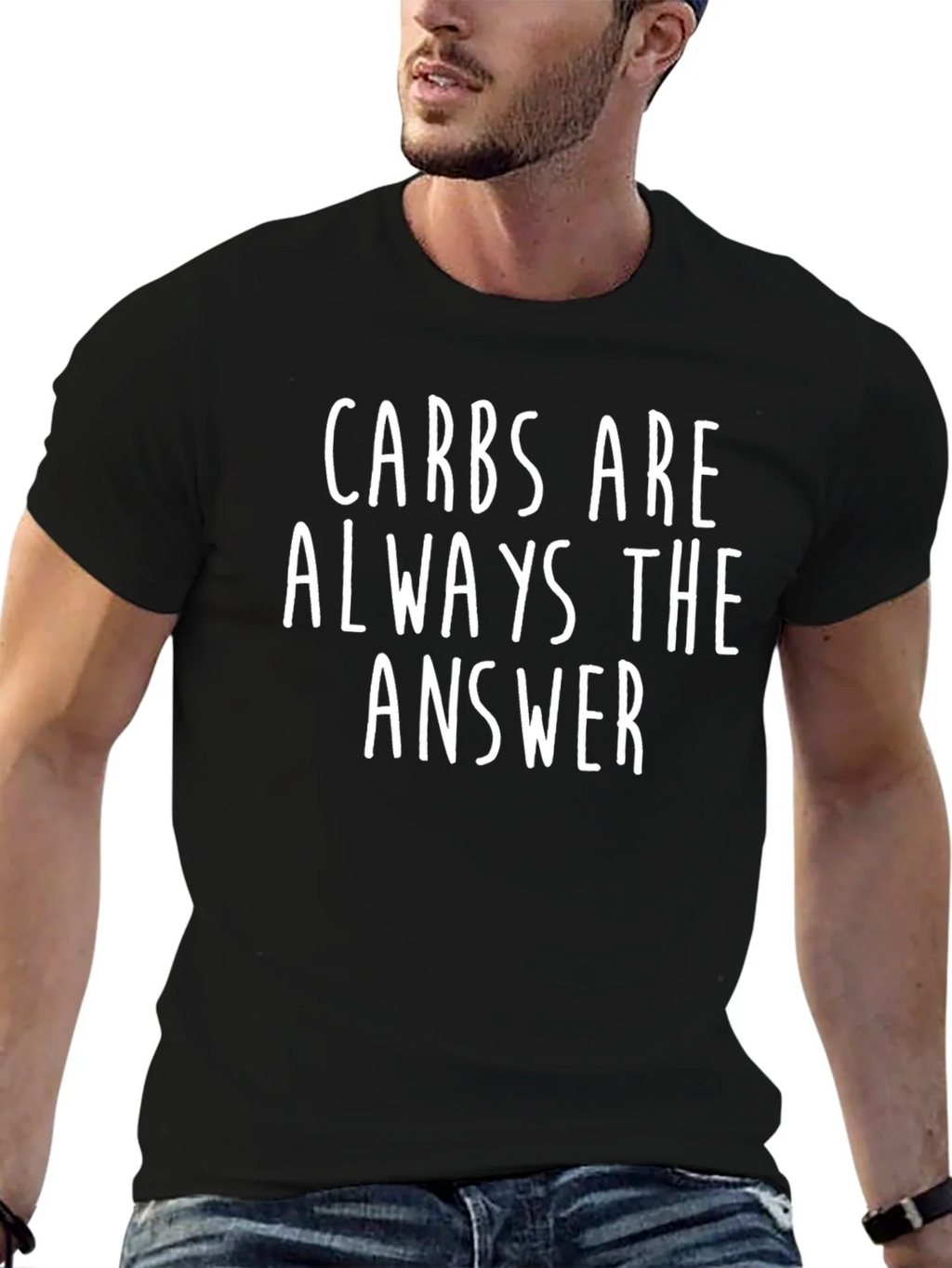 Carbs Are Always The Answer Graphic Tee product image 5