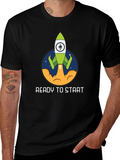 Ethereum Rocket Black T-Shirt - Ready to Start! product image 1