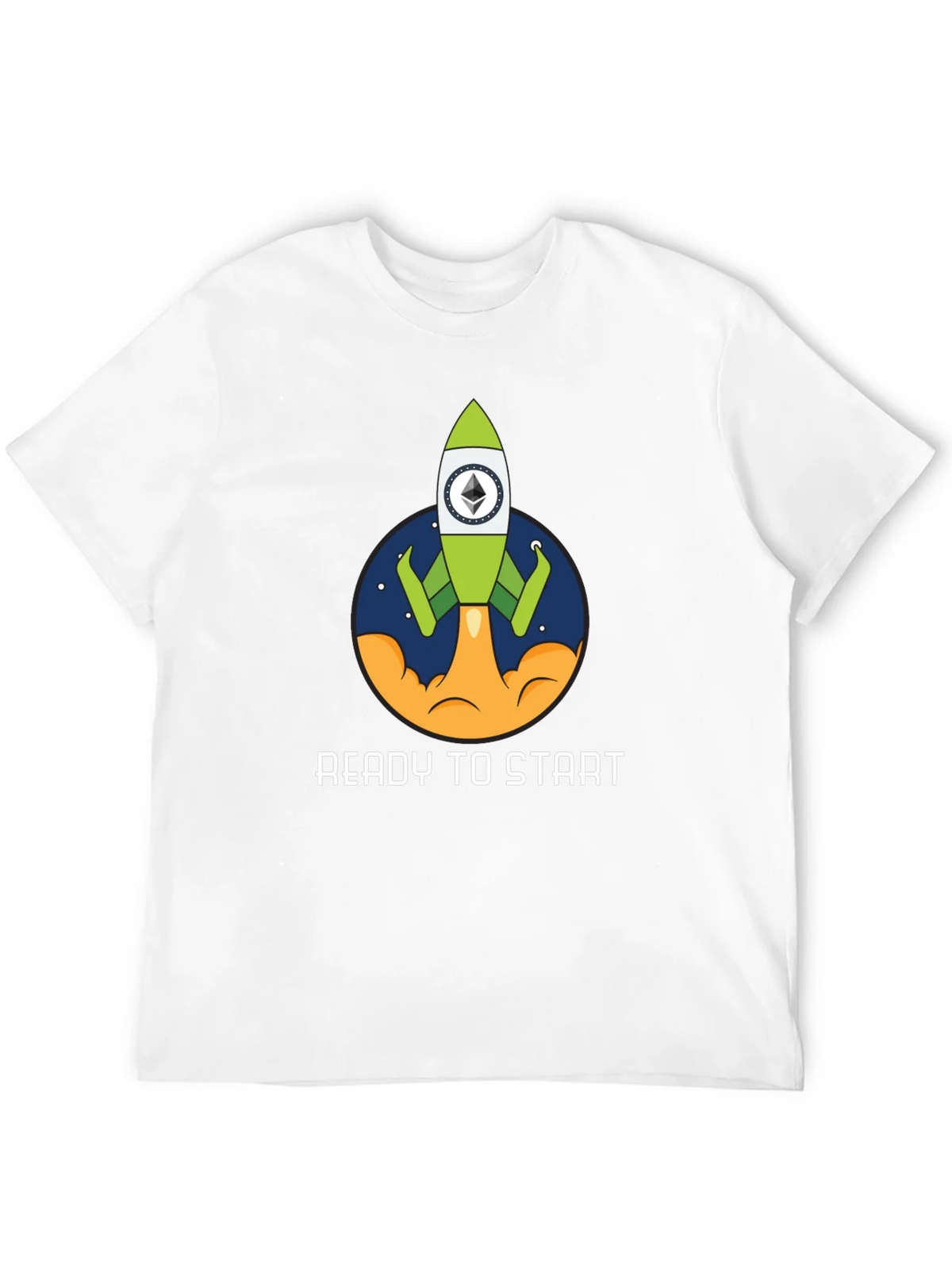 Ethereum Rocket Black T-Shirt - Ready to Start! product image 11