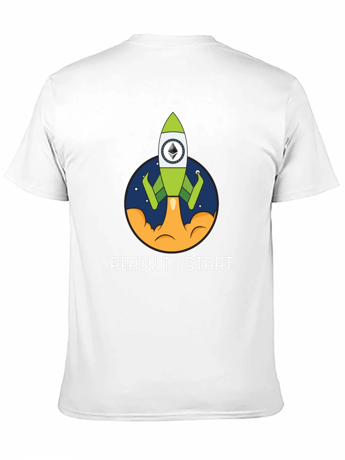 Ethereum Rocket Black T-Shirt - Ready to Start! product image 10