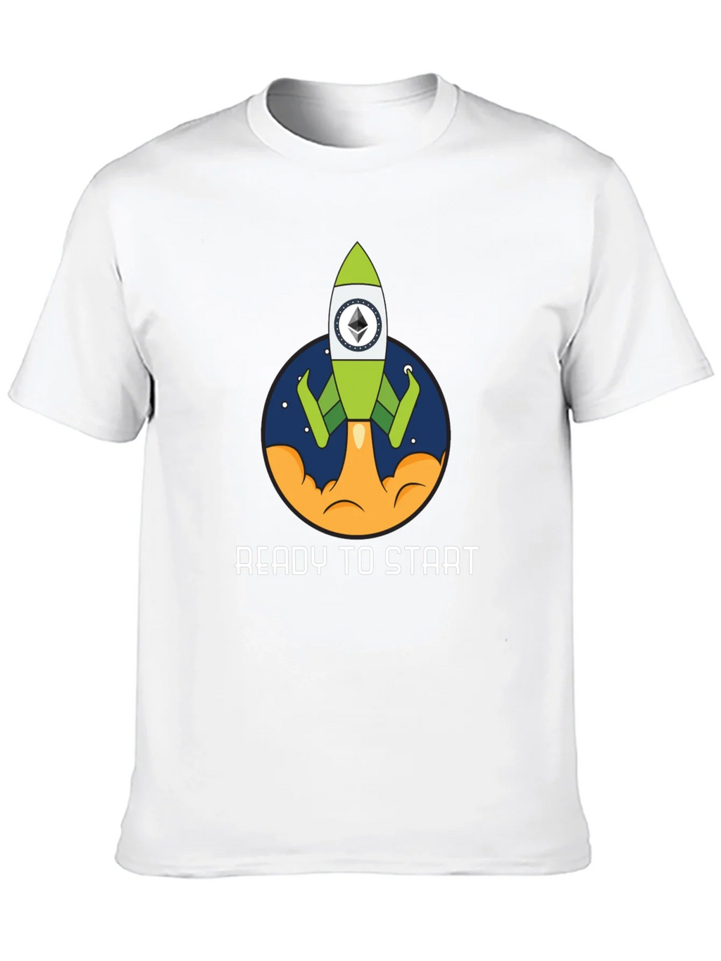 Ethereum Rocket Black T-Shirt - Ready to Start! product image 9