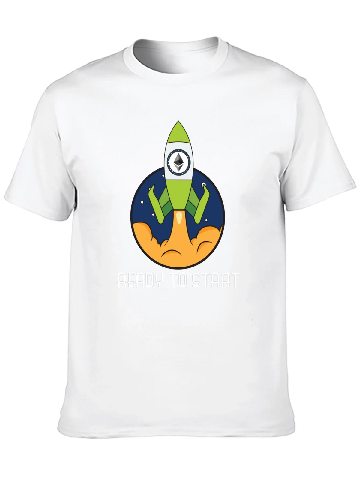 Ethereum Rocket Black T-Shirt - Ready to Start! product image 9