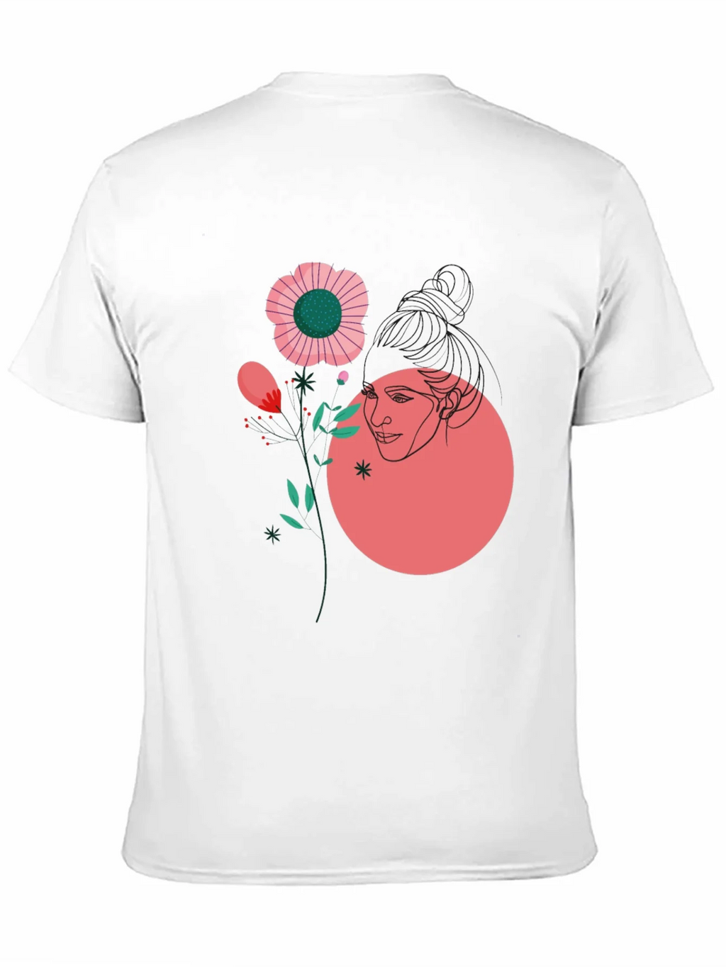 Abstract Floral Graphic Tee - Black product image 10