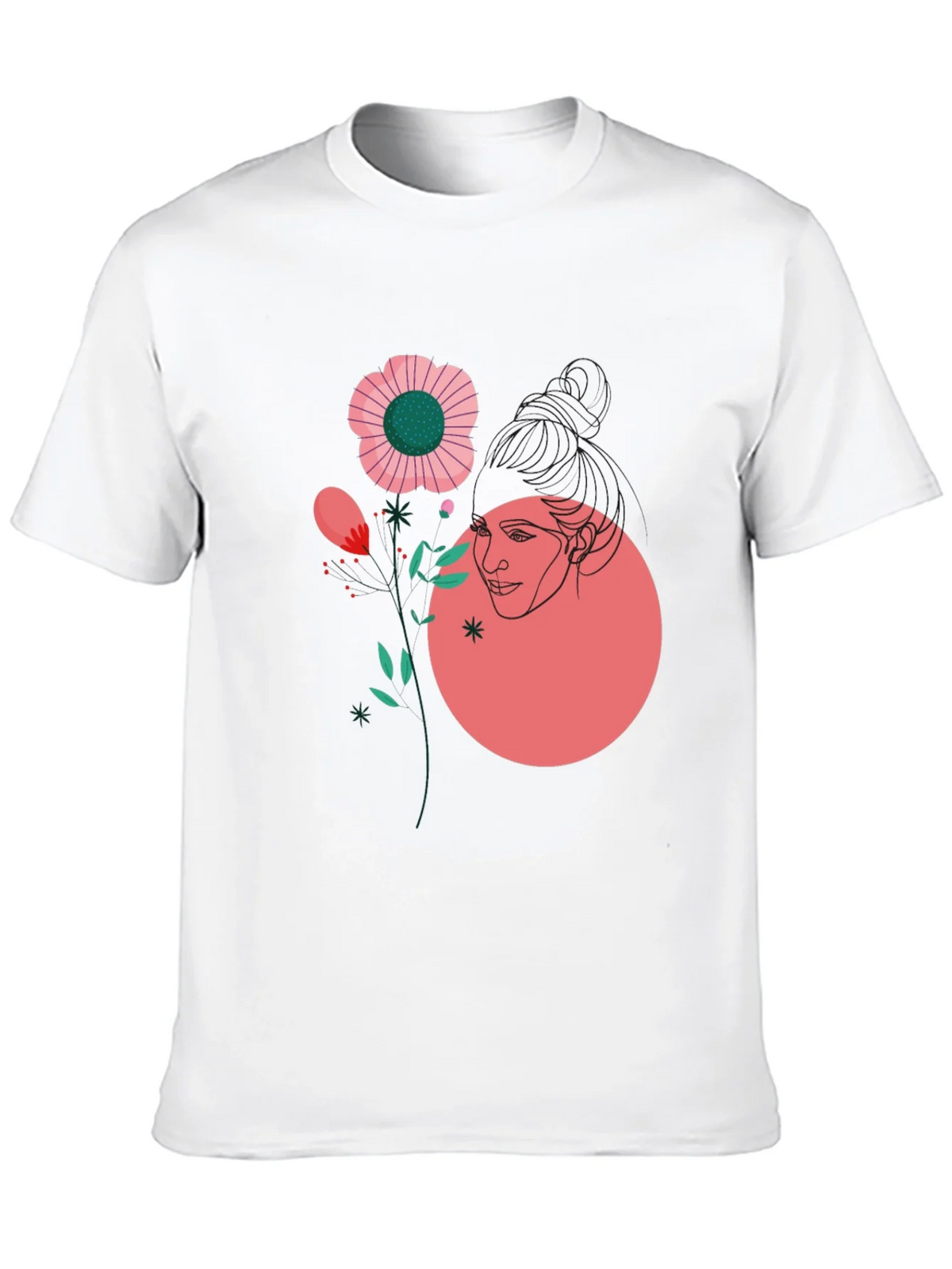 Abstract Floral Graphic Tee - Black product image 9