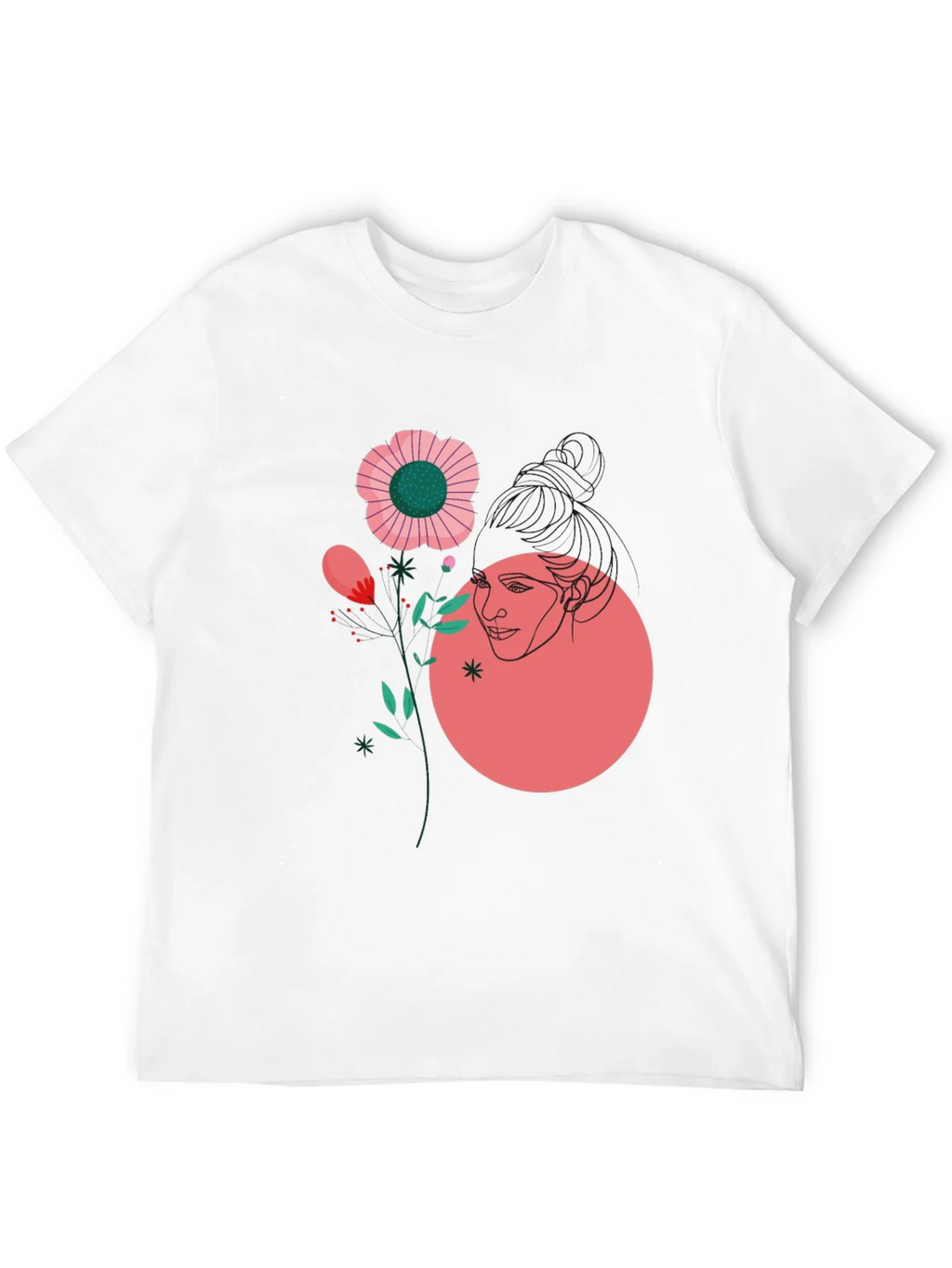Abstract Floral Graphic Tee - Black product image 11