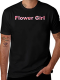 Flower Girl Floral Graphic Black T-Shirt product image 1