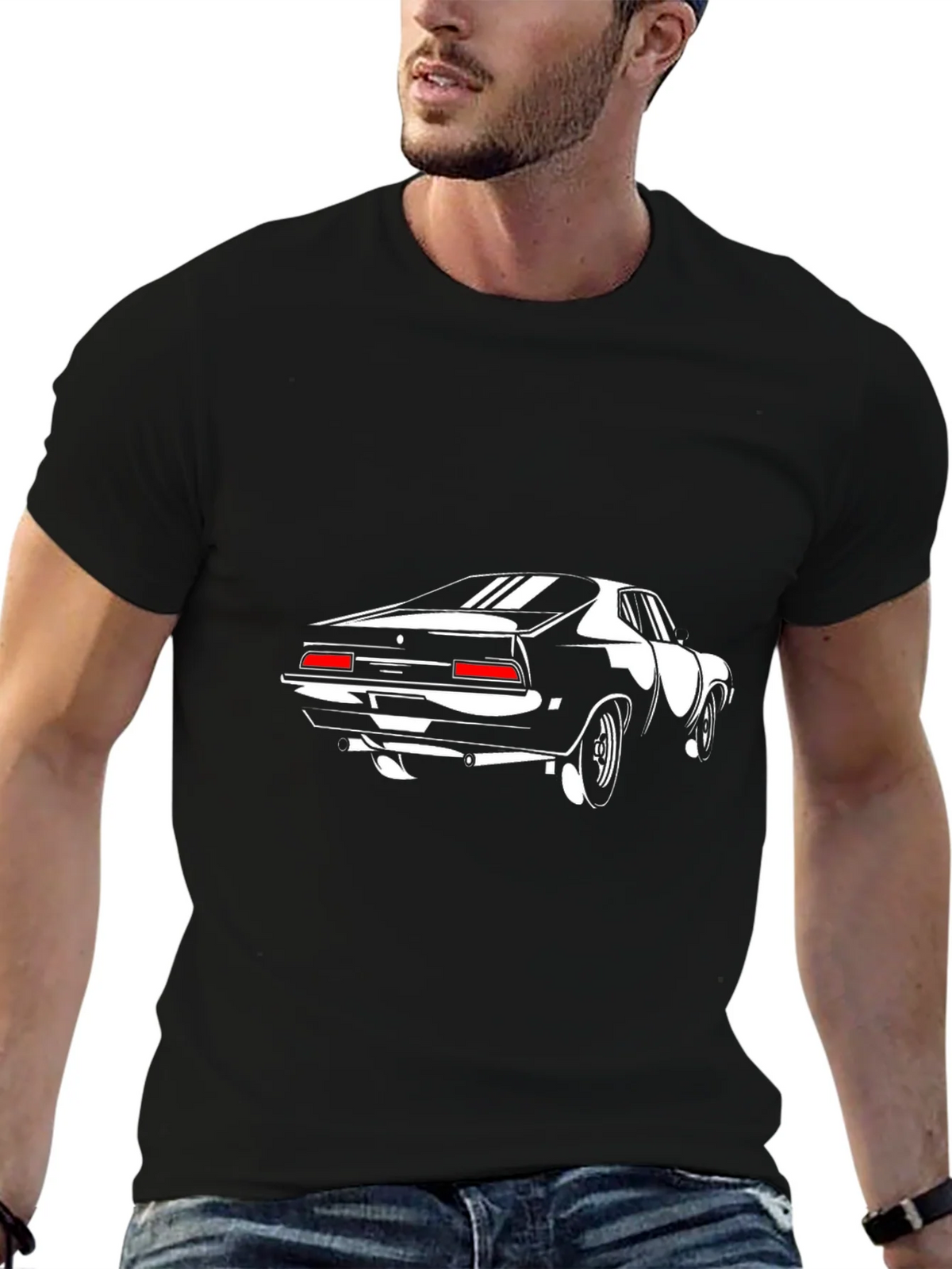 Classic Car Graphic Tee - Black product image 6