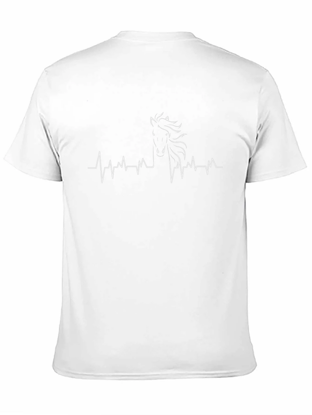 Horse Heartbeat T-Shirt - Black Cotton Tee product image 9