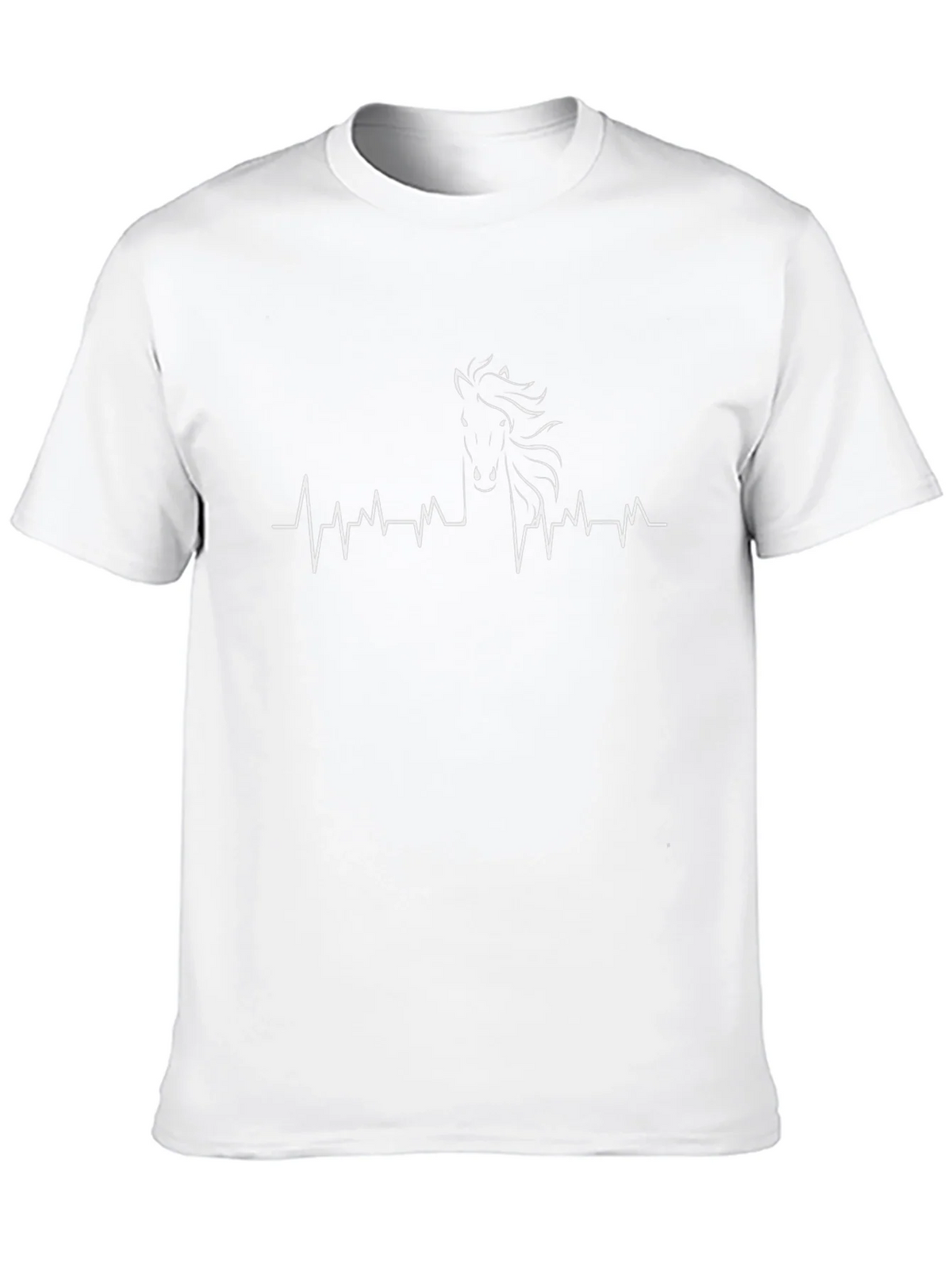 Horse Heartbeat T-Shirt - Black Cotton Tee product image 8