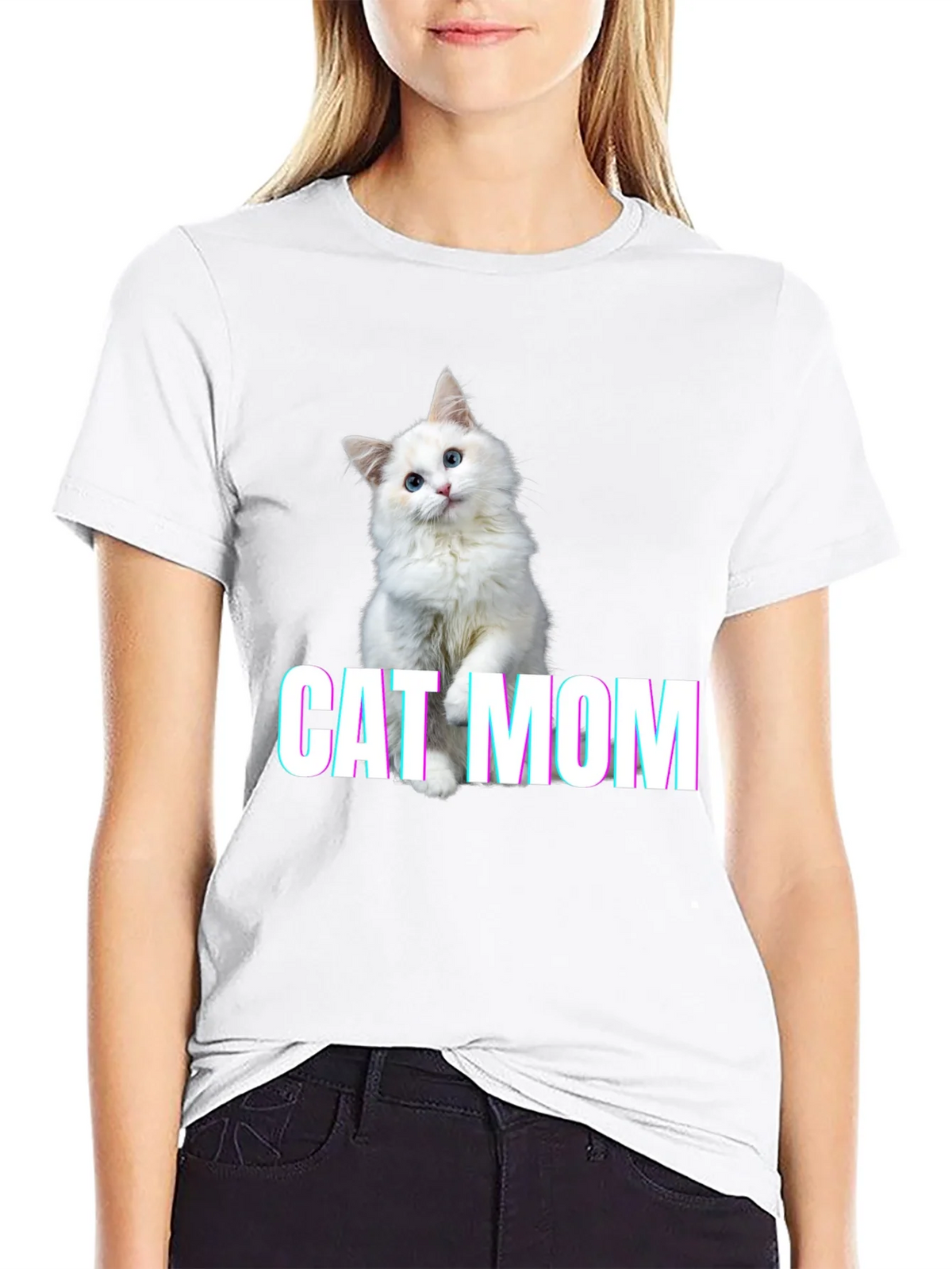 Cat Mom Graphic Tee - Soft Cotton Blend product image 8