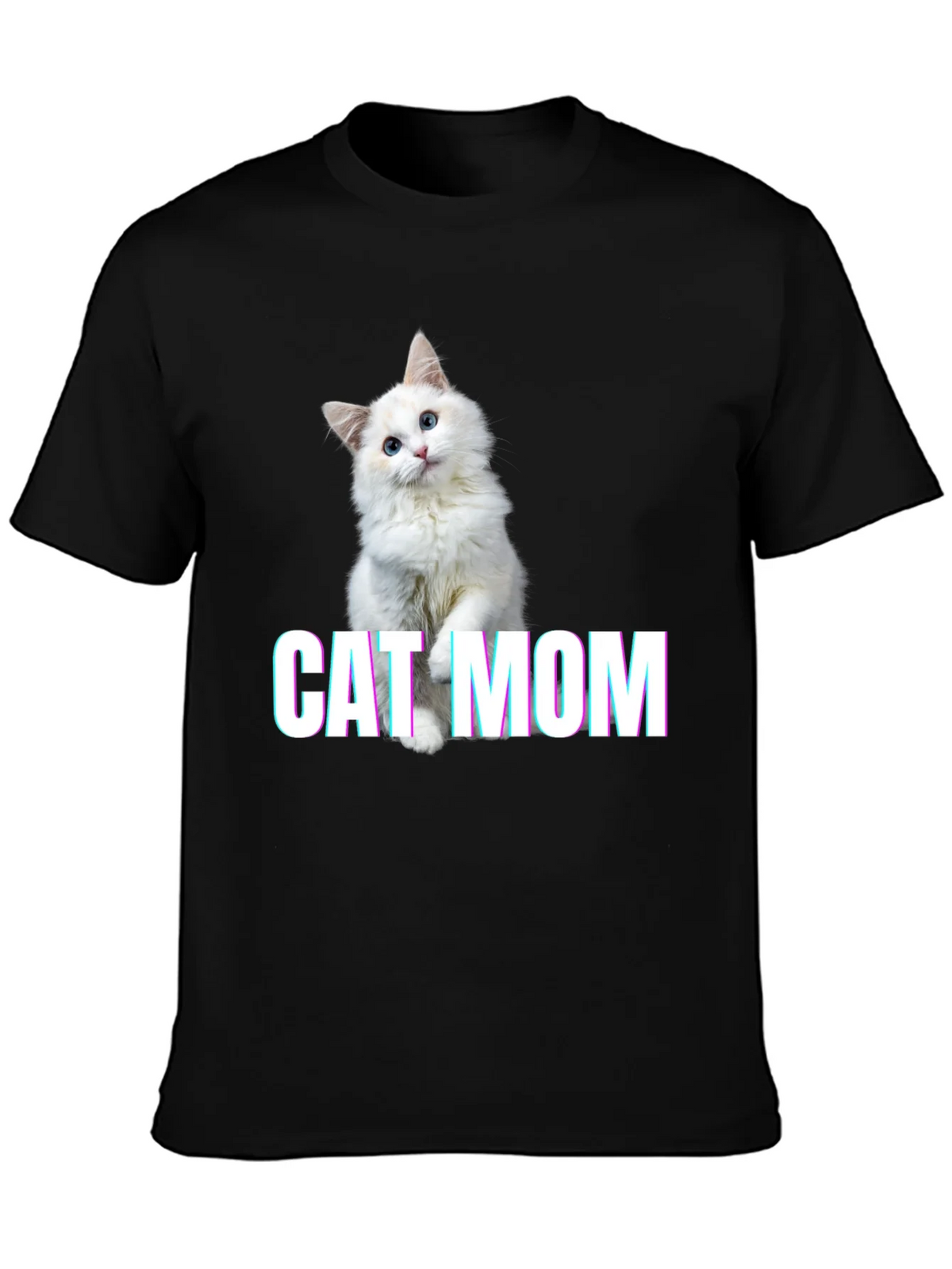 Cat Mom Graphic Tee - Soft Cotton Blend product image 3