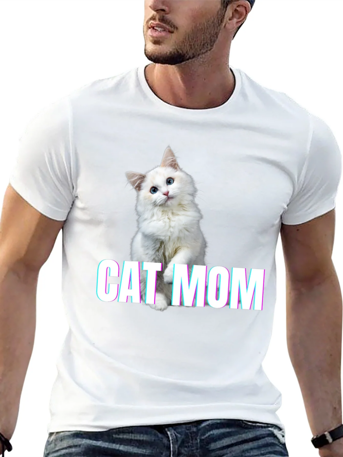 Cat Mom Graphic Tee - Soft Cotton Blend product image 12