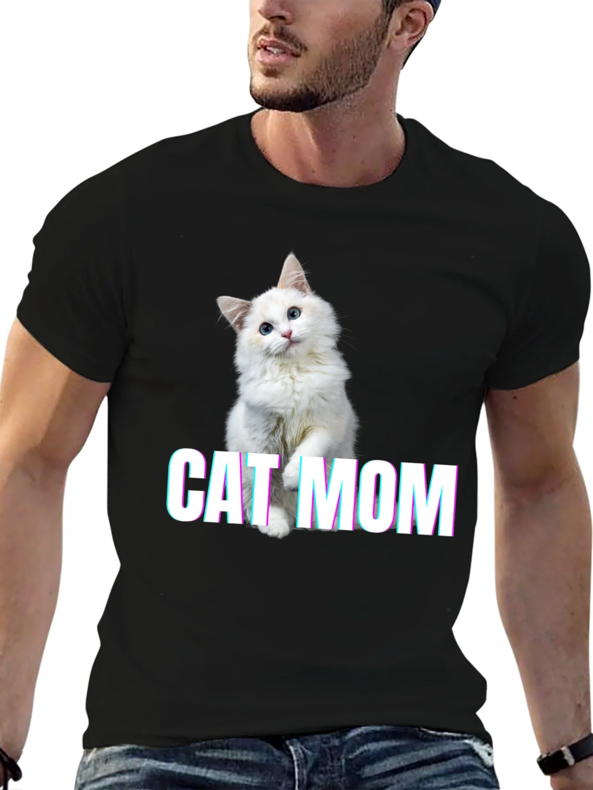 Cat Mom Graphic Tee - Soft Cotton Blend product image 6