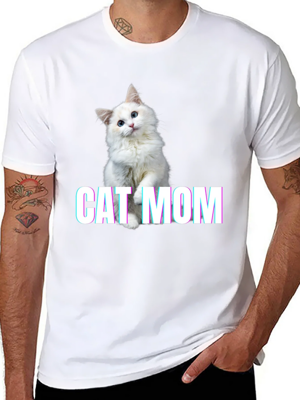 Cat Mom Graphic Tee - Soft Cotton Blend product image 7