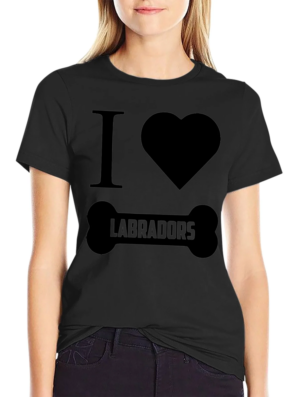 I Love Labradors Dog Bone T-Shirt product image 1