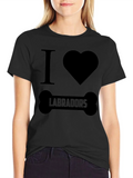 I Love Labradors Dog Bone T-Shirt product image 1